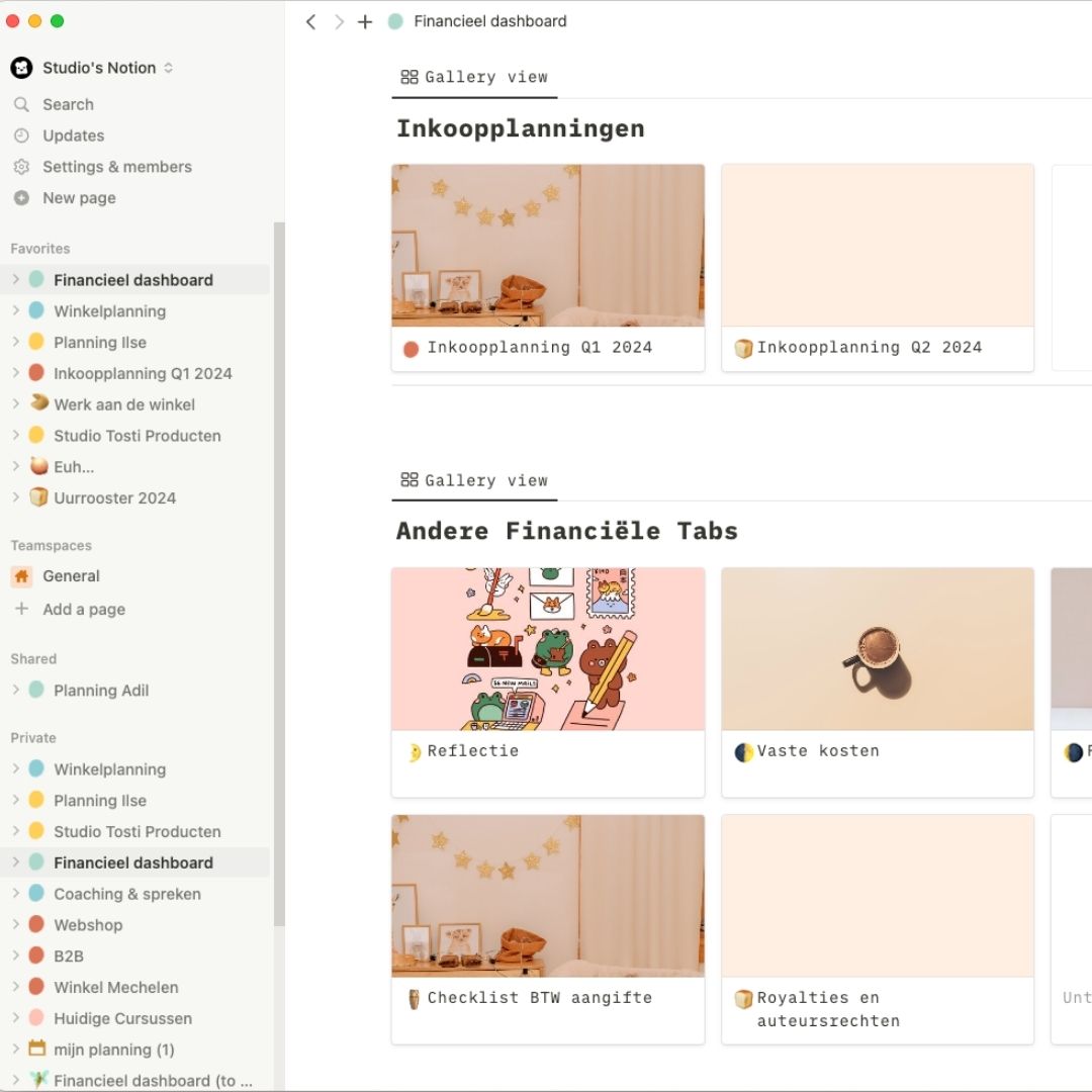 Online rondleiding: Zo organiseer ik mijn bedrijf in Notion!