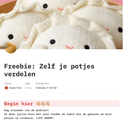 Freebie: Zelf je potjes verdelen