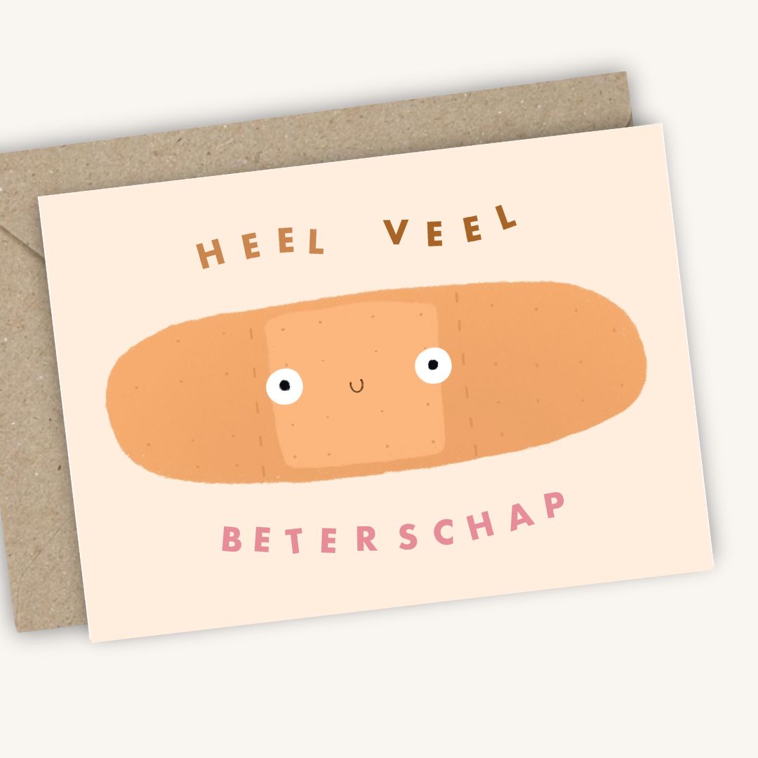 Heel veel beterschap kaartje 🩹