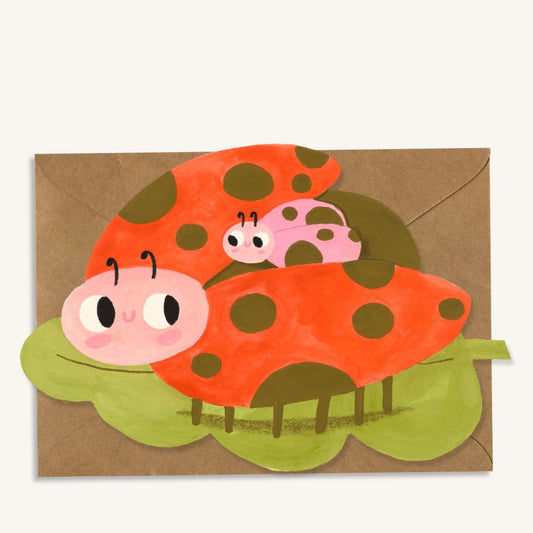 Wenskaart XL Lieveheersbeestje 🐞