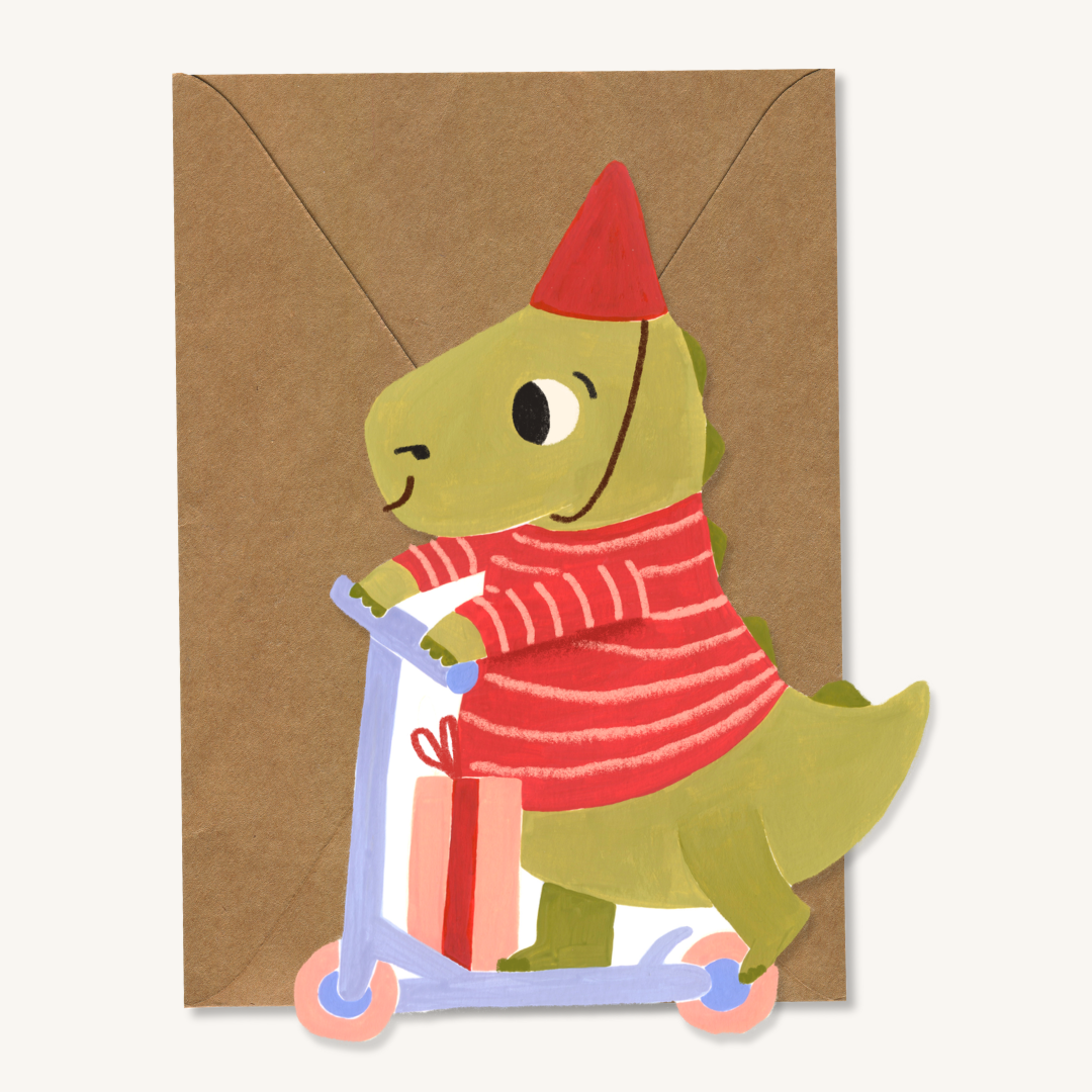 Wenskaart XL Dino 🦖